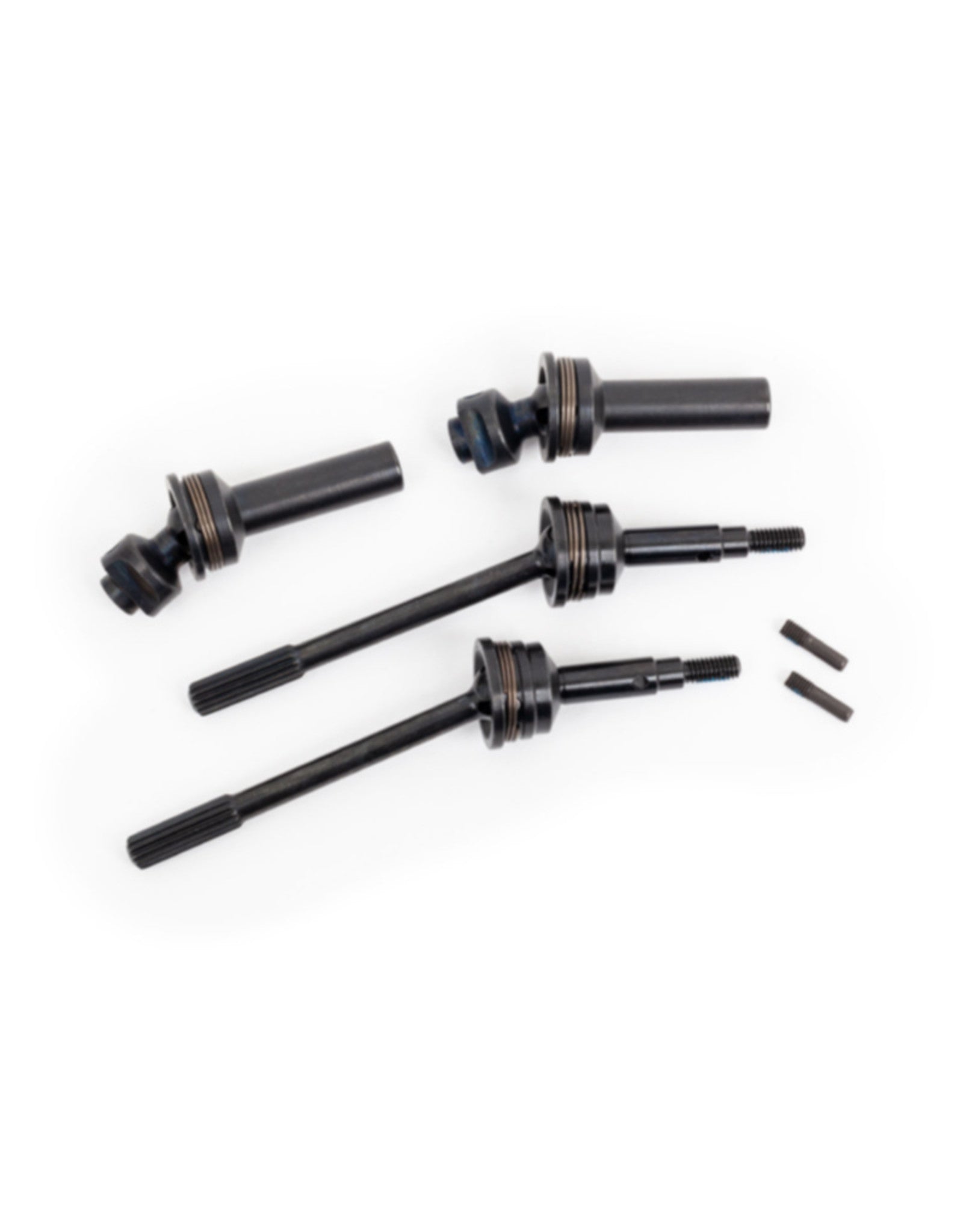 Traxxas Rear Steel-Spline Constant-Velocity Driveshafts (2) (Complete Assembly)